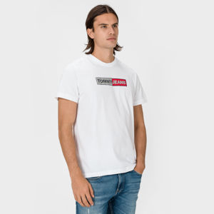 Tommy Jeans pánské bíle tričko METALLIC GRAPHIC TEE - XXL (YBR)